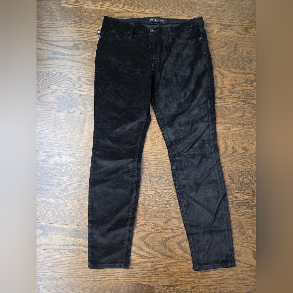 Rock Republic Black Velvet Women's Pants Sz.14M